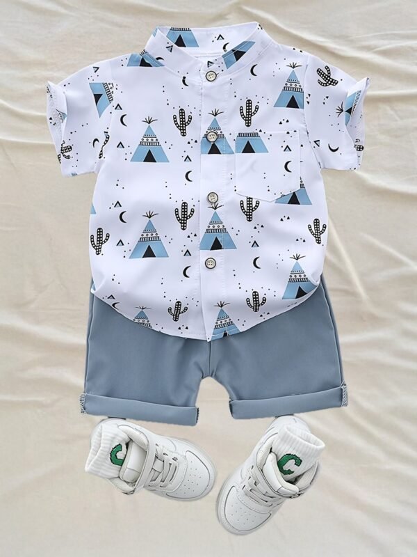 Boys' Summer Print Tee & Shorts Set