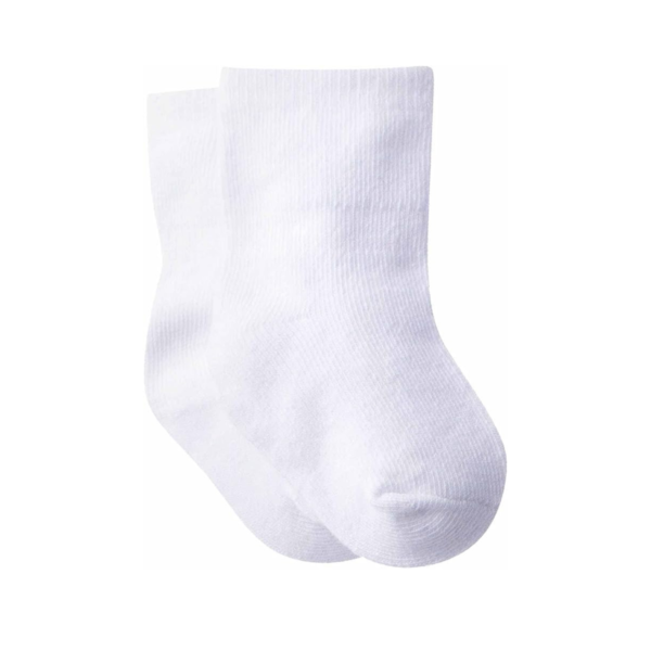 Classic White Baby Socks – 6 Pairs