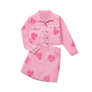 2-2.png Love Denim Jacket & Shorts Set