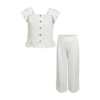 Minimal White Shirt & Bottom Set
