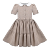 34.png Classic Brown Vintage Dress