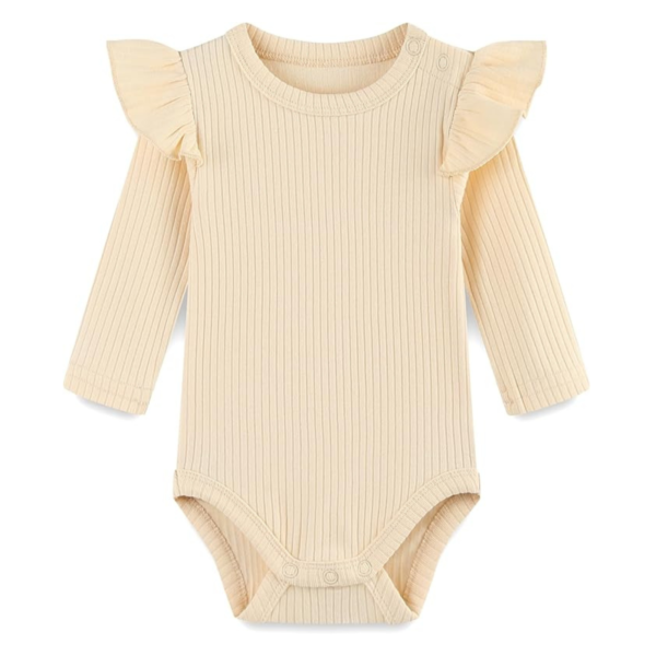 Apricot Collared Baby Romper