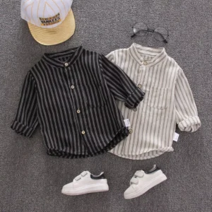 5d8541750aa7b275b4dbf020621a7395.webp Classic Stripe Mandarin Shirt