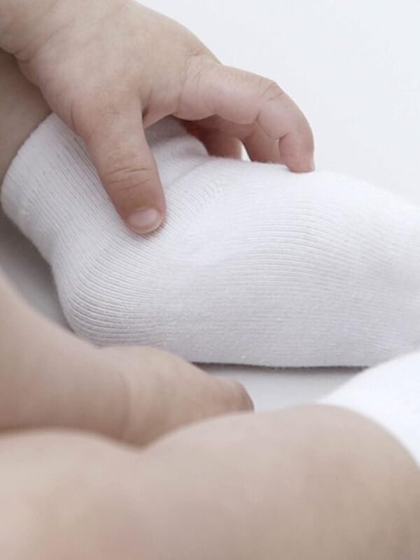Classic White Baby Socks – 6 Pairs