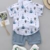 Boys' Summer Print Tee & Shorts Set