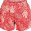 Red Blossom Shorts Set
