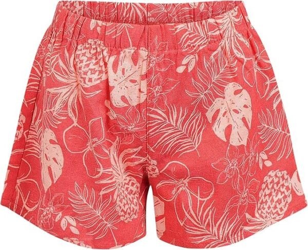 Red Blossom Shorts Set