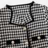 Black & White Houndstooth Skirt Set