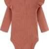 Brown Cap-Style Baby Romper