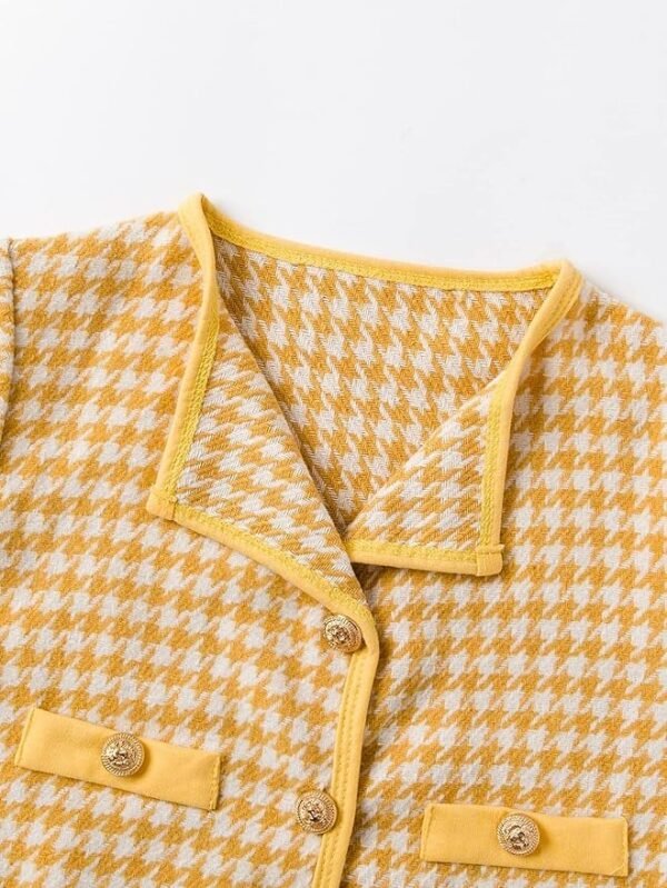 81OzLAopjOL._AC_SY879_.jpg Sunny Yellow Houndstooth Skirt Set