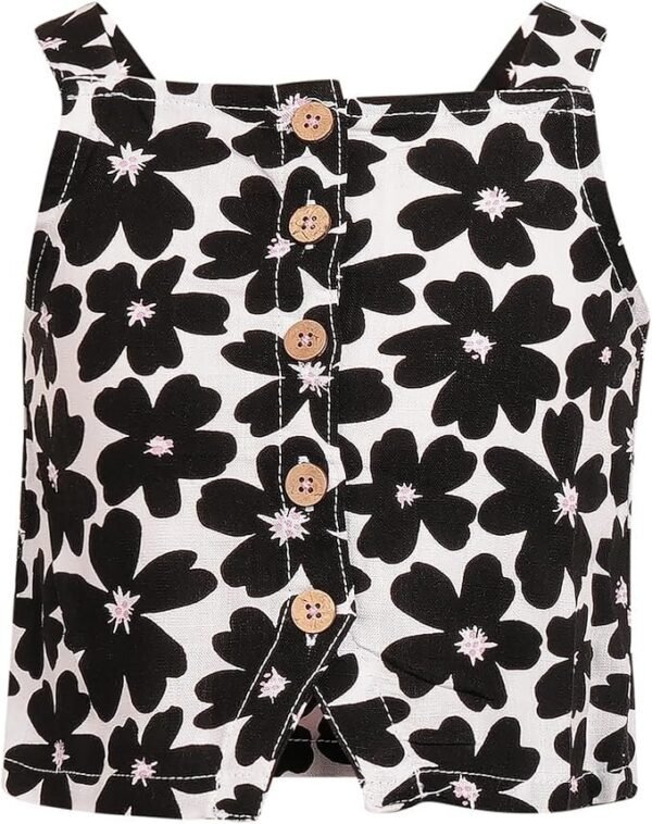 Black & White Floral Two-Piece Set