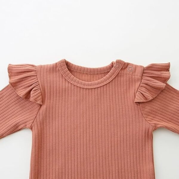 Brown Cap-Style Baby Romper