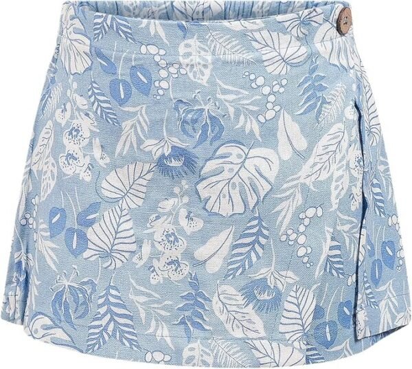 Blue Floral Skirt Set