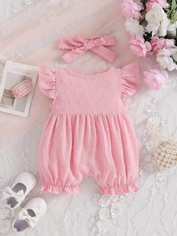 Baby Bow & Polka Dot Bodysuit Set