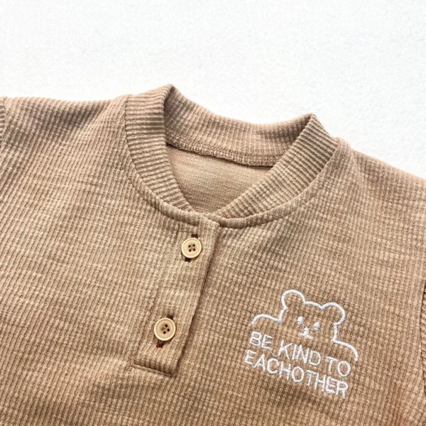 Little Bear Print Baby Romper