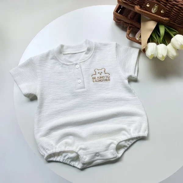 Little Bear Print Baby Romper