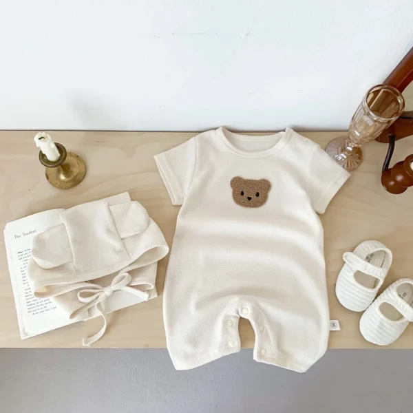 sg-11134201-7qvdv-lfjpdhk7db7uff.webp Bear Waffle Baby Romper Set