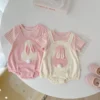 Bunny Stripe Baby Romper