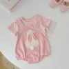 Bunny Stripe Baby Romper